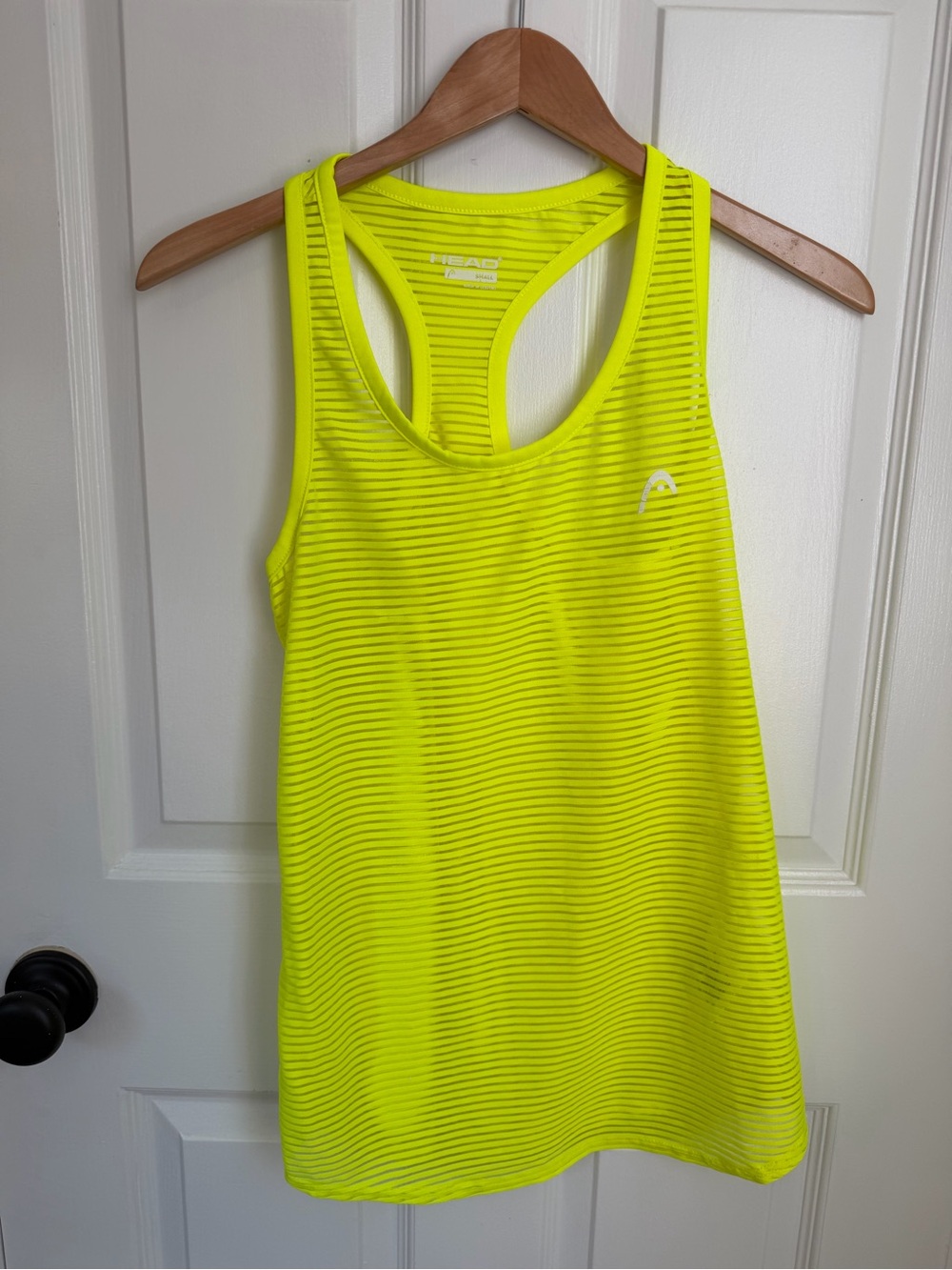 HEAD Neon Stripe Racerback Tank in High-Visibility Yellow